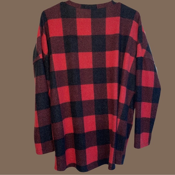 Red & Black Buffalo Check Long Sleeve Top - Picture 2 of 4